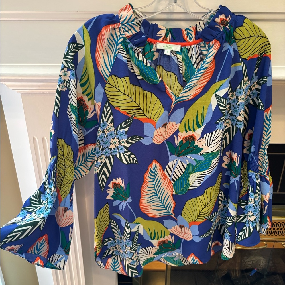 Jade Women's Vibrant Floral Blouse